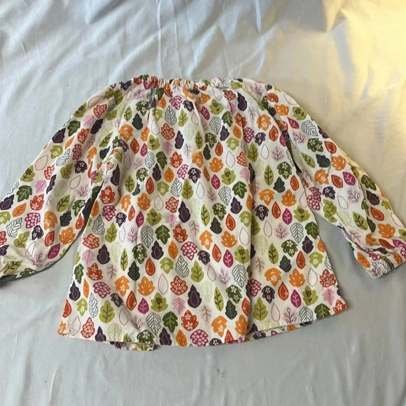 Gymboree - LIKE NEW long sleeve corduroy shirt dress w/ leaf pattern. Size 4T - Picture 6 of 6